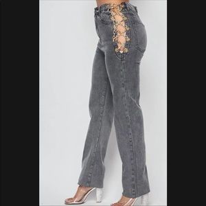 Grey Chained Denim